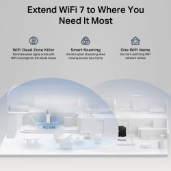 TP-Link RE235BE WiFi 7 R�kkeviddeforl�nger BE3600 &ndash; 2.5GbE, EasyMesh & WPA3