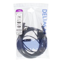 VGA monitor kabel HD15 han-han, 1m, sort