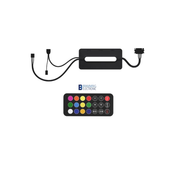 Nordic Gaming RGB300 aRGB Controller 5V &ndash; 6 RGB & 6 Bl�serkanaler med Fjernbetjening