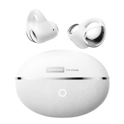 Lenovo RS110 OWS Open-Ear Bluetooth 6.0 Earbuds Hvid &ndash; Tr�dl�se Clip-On H�retelefoner med ENC