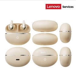 Lenovo RS110 OWS Open-Ear Bluetooth 6.0 Earbuds Hvid &ndash; Tr�dl�se Clip-On H�retelefoner med ENC