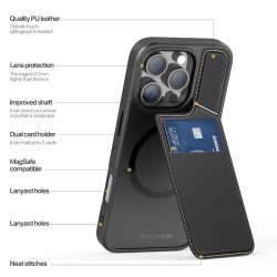 iPhone 16 Pro, Dual-card Cover (Magsafe) Sort