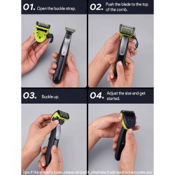 Yinke 14-i-1 Justerbar Afstandskam til Philips OneBlade