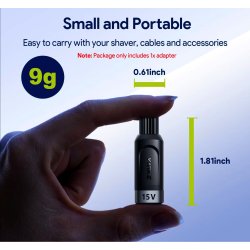 Yinke USB-C Oplader Adapter til Philips OneBlade & Philips Barbermaskiner &ndash; 5V Type-C Shaver Converter