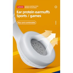 Lenovo Thinkplus TH10 - Bluetooth headphone - Beige