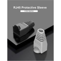 Kabelaflastning til RJ45 stik i hvid, 5 stk.