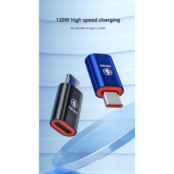 Adapter USB-C han til Lightning hun, i sort