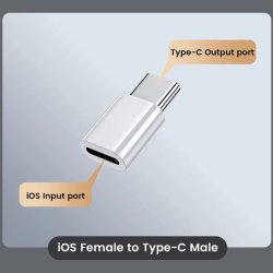 USB-C Han til Lightning Hun Adapter Hvid &ndash; Opladning & Dataoverf�rsel