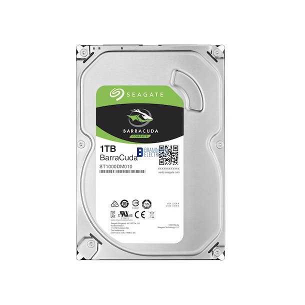 1TB 3.5" Seagate Barracuda Harddisk ST1000DM010 SATA-600 7200rpm