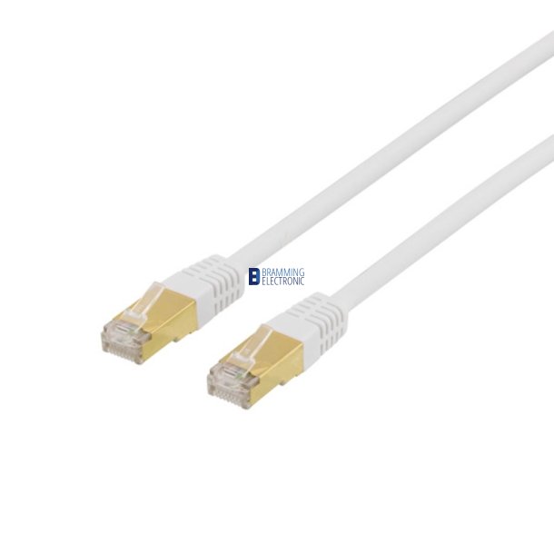 Cat7 S/FTP Netv�rkskabel 10m - 10Gbps, 600MHz, LSZH (Hvid)