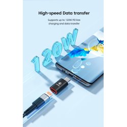 Adapter USB-C han til Lightning hun, i sort