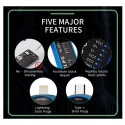 RELIFE TB-09 SE USB-C / Lightning Ladeport Tester &ndash; Hurtig Fejlfinding til Mobilreparation 