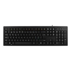 Tastatur, nordisk layout, USB, 1,1m kabel, sort