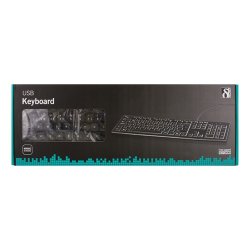 Tastatur, nordisk layout, USB, 1,1m kabel, sort