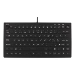 Lille tastatur med lys, spildsikker, sort (ldre venlig) USB-A