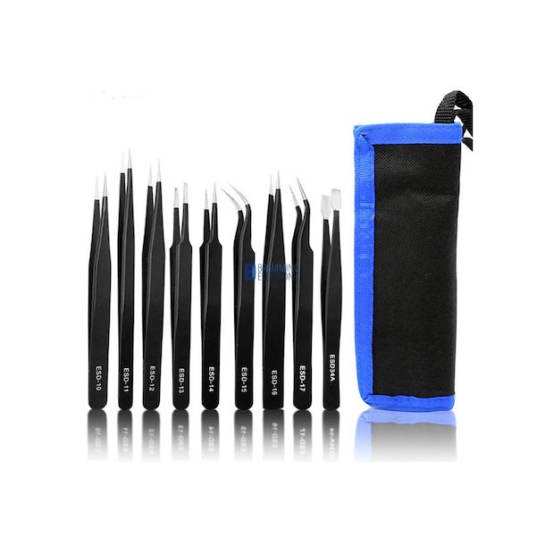9i1 Pincet pakke - Anti statisk