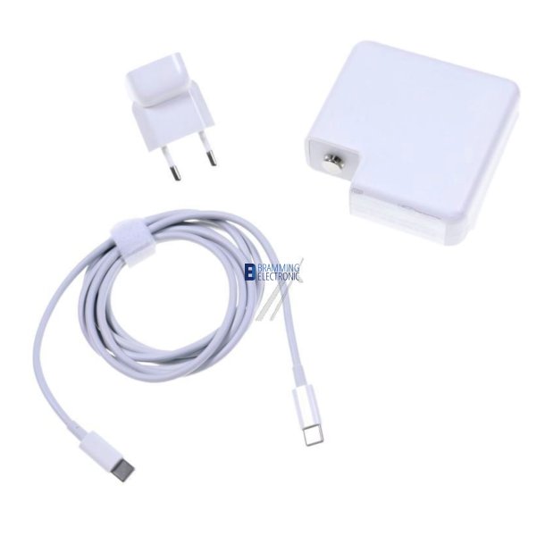 96W USB-C Str�mforsyning m. Kabel &ndash; Hurtig oplader USB-C PD (EU)
