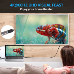 Usb-C forlnger, 2.0m i sort (100W, 5A, 10 Gbit/s)