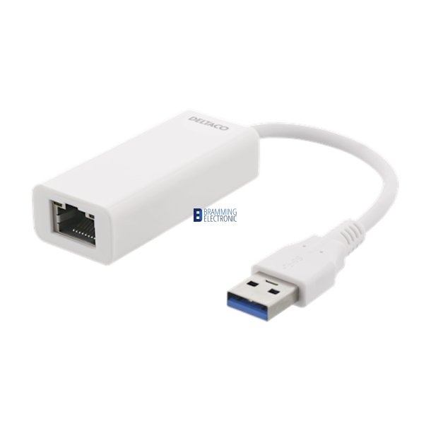 Netvrksadapter med internt flash-hukommelse, Gigabit, 1xRJ45, 1xUSB3.0 Type A han, 