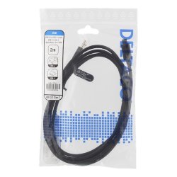 Opladerkabel, USB-C han til USB-A han, 2m, sort