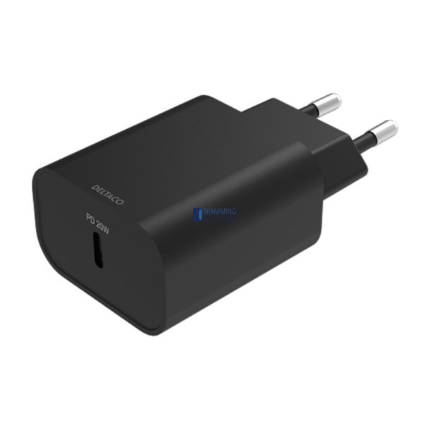 3A USB-C Wall charger (20W) Sort