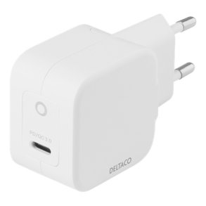 USB-C oplader 30W med PD og GaN teknologi, hvid