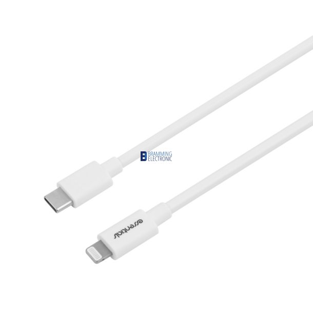 USB-C til Lightning kabel, 3m, USB 2.0, hvid