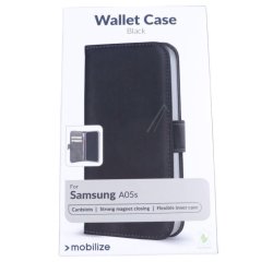 Samsung Galaxy A05s, Ldercase til kreditkort i Sort