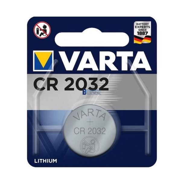 CR2032 3V Lithium knapcelle, Varta 3.2x20mm