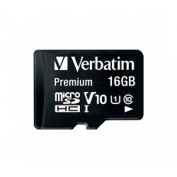 Verbatim Micro SDHC Card 16GB Class 10 w/adaptor