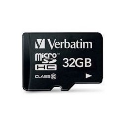 Verbatim Micro SDHC Card 32GB Class 10 w/adaptor