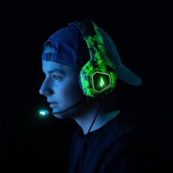 SUREFIRE Skirmish Gaming Headset, Green/Black