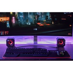 SUREFIRE Gator Eye Gaming Speakers, Sort/Rd