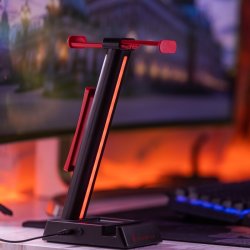 SUREFIRE Vinson N1 Dual Gaming RGB Headset Stand, Sort