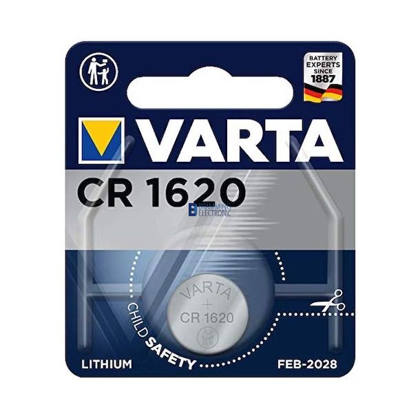 CR1620 3V Lithium knapcelle Varta 2.0X16MM 