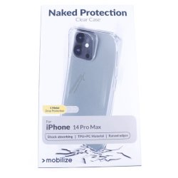 Mobilize Naked Protection Cover til iPhone 14 Pro Max &ndash; Transparent St�dsikkert Cover