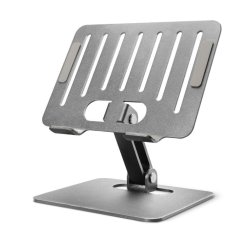 Mobilize Foldbar Aluminium Tabletstander S�lv &ndash; Justerbar Holder til Tablet