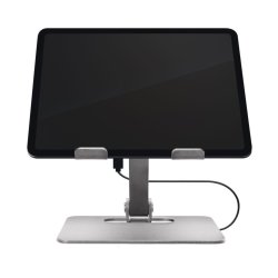 Mobilize Foldbar Aluminium Tabletstander S�lv &ndash; Justerbar Holder til Tablet