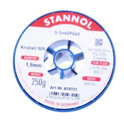 Loddetin 1.5mm, 250g (No clean) Stannol