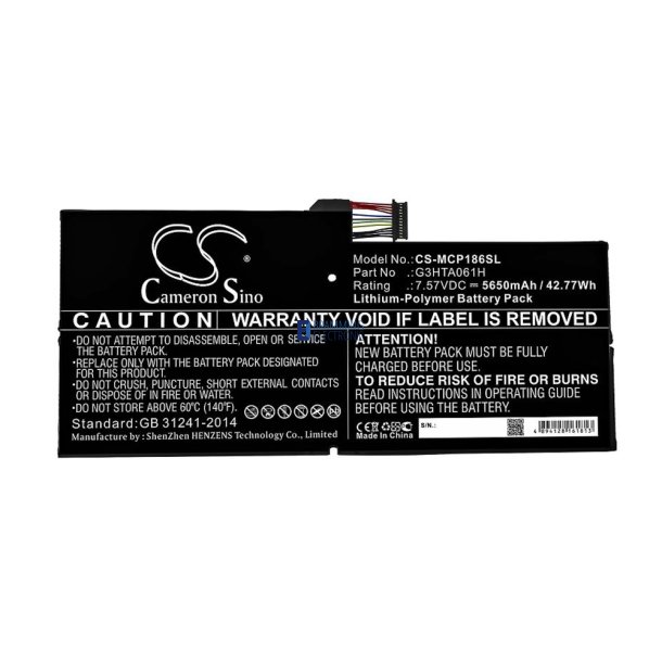 Microsoft Surface Pro 7, Batteri