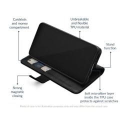 Samsung Galaxy A55, Ldercase til kreditkort i Sort