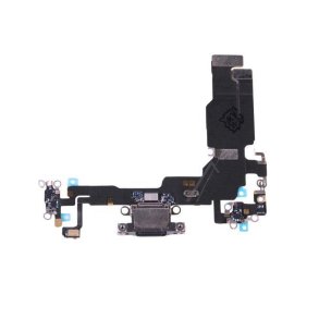 iPhone 15, Ladestik flex i Sort