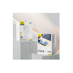 Dudao A30EU 30W GaN Oplader &ndash; USB-C & USB-A V�goplader Hvid