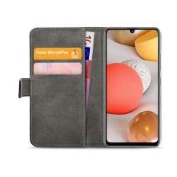 Samsung Galaxy A42 Ldercase til kreditkort i Sort