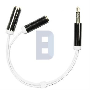 3.5mm stereo splitter i Hvid