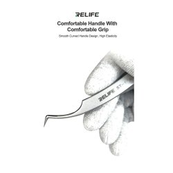 Pincet med buet spids 80gr. - Rustfri stl (Relife)