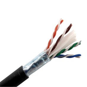 U/FTP skrmet inst.kabel, Cat6a, LSZH, 500MHz, Delta-certificeret, sort - (Meter salg)