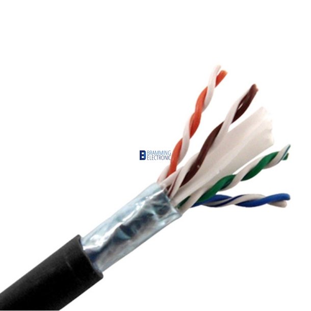 U/FTP skrmet inst.kabel, Cat6a, LSZH, 500MHz, Delta-certificeret, sort - (Meter salg)