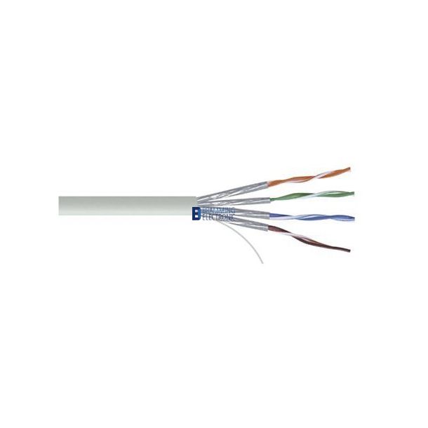 F/FTP folieskrmet inst.kabel, Cat6a, LSZH, 500MHz, Delta-certificeret, hvid - Meter salg