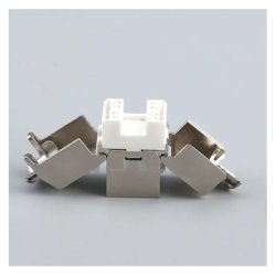 Cat7 Keystone, tool-less, metal (Skrmet)
